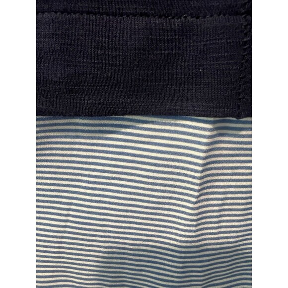J Crew Drapey Tank Top Navy Blue With Stripe Pattern Silky Hem Size XS - Picture 5 of 5